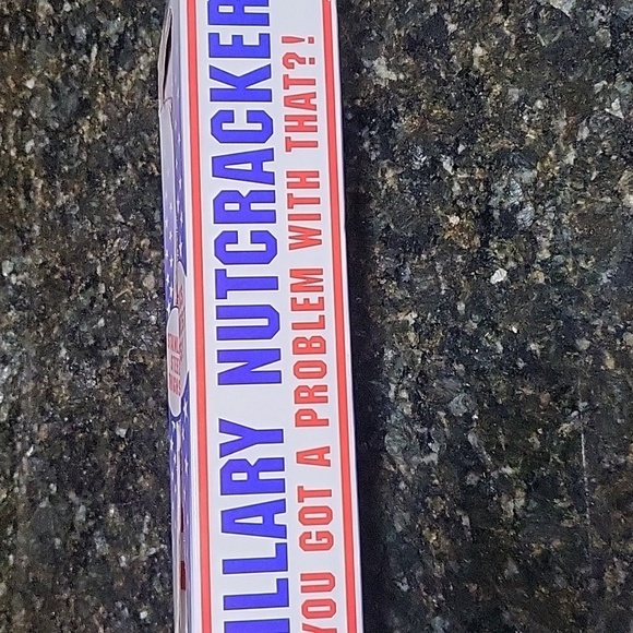 Hillary Clinton 9" Nutcracker Figure Stainless Steel Thighs Gag Gift Box - Picture 8 of 8